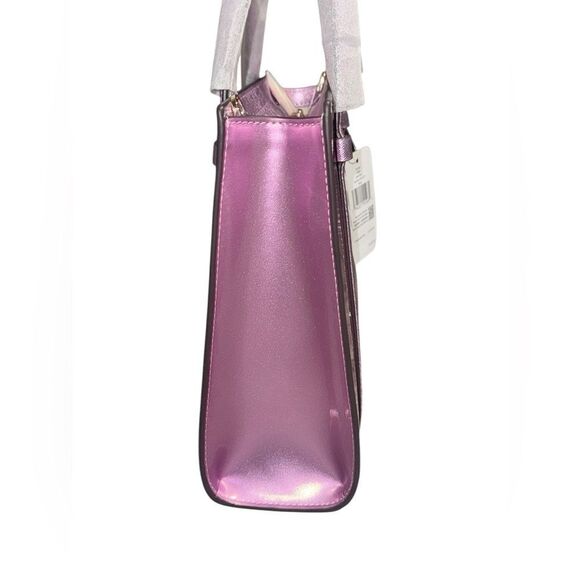 ♠️ NWT KATE SPADE Limited Edition Metallic quartz pink patent leather Small Tote - Picture 6 of 14